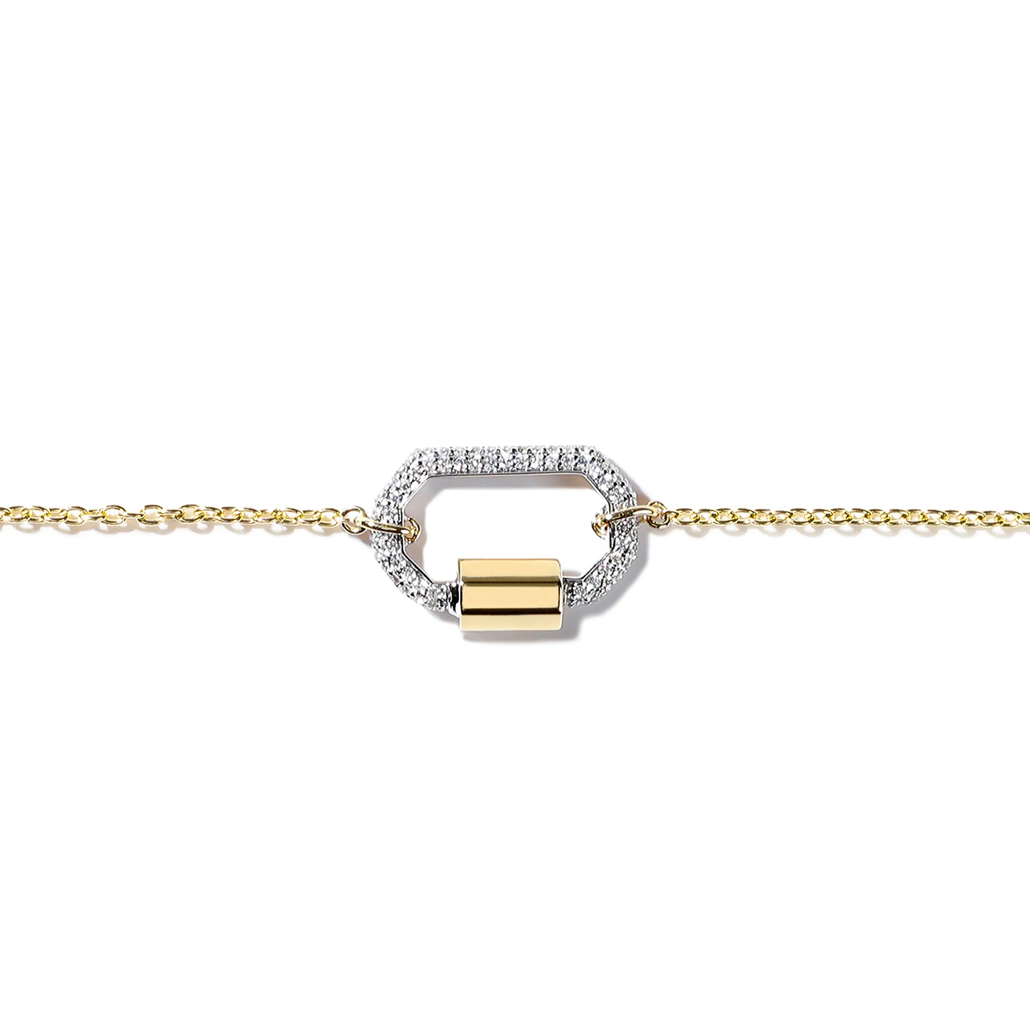 Pave Diamond Lock Bracelet