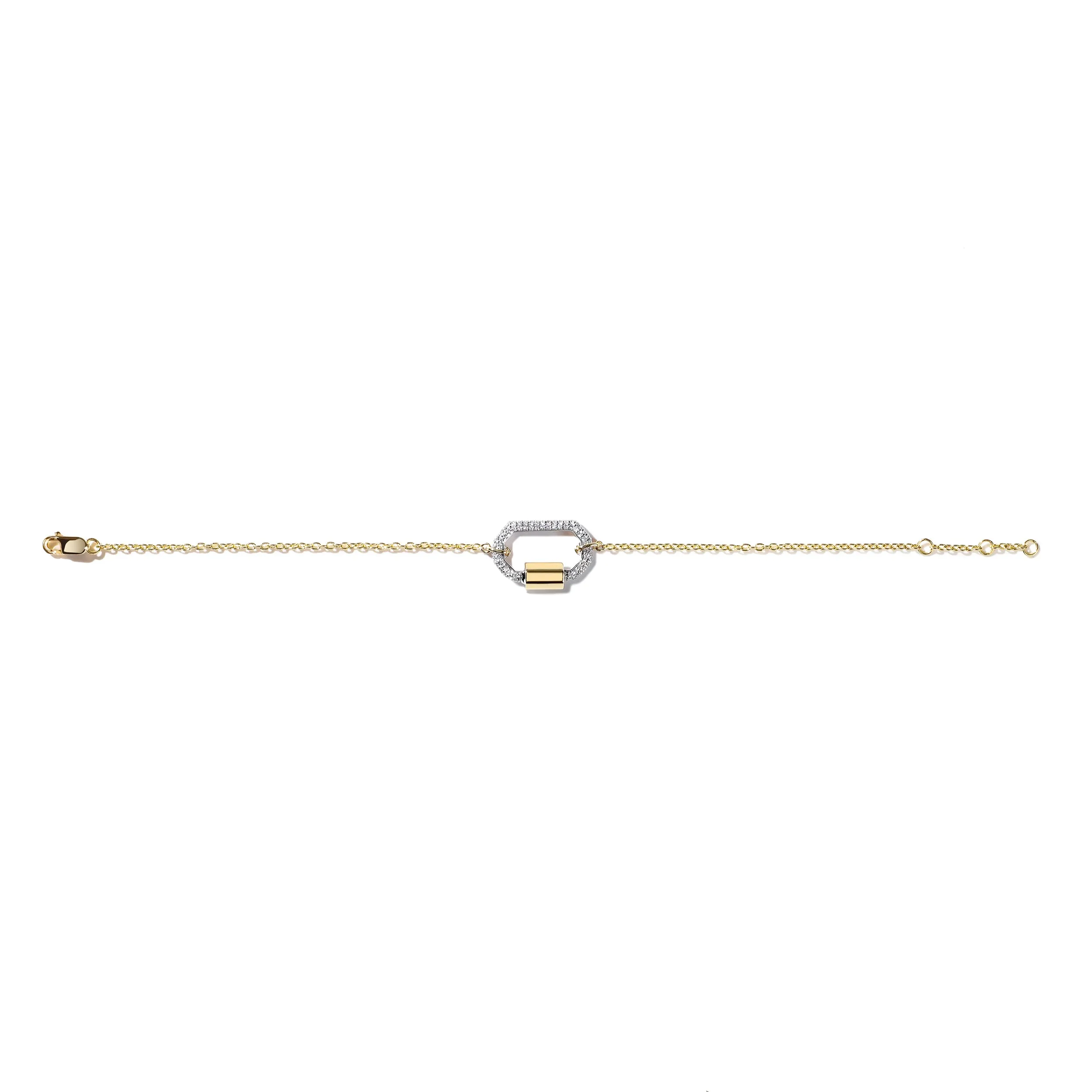 Pave Diamond Lock Bracelet