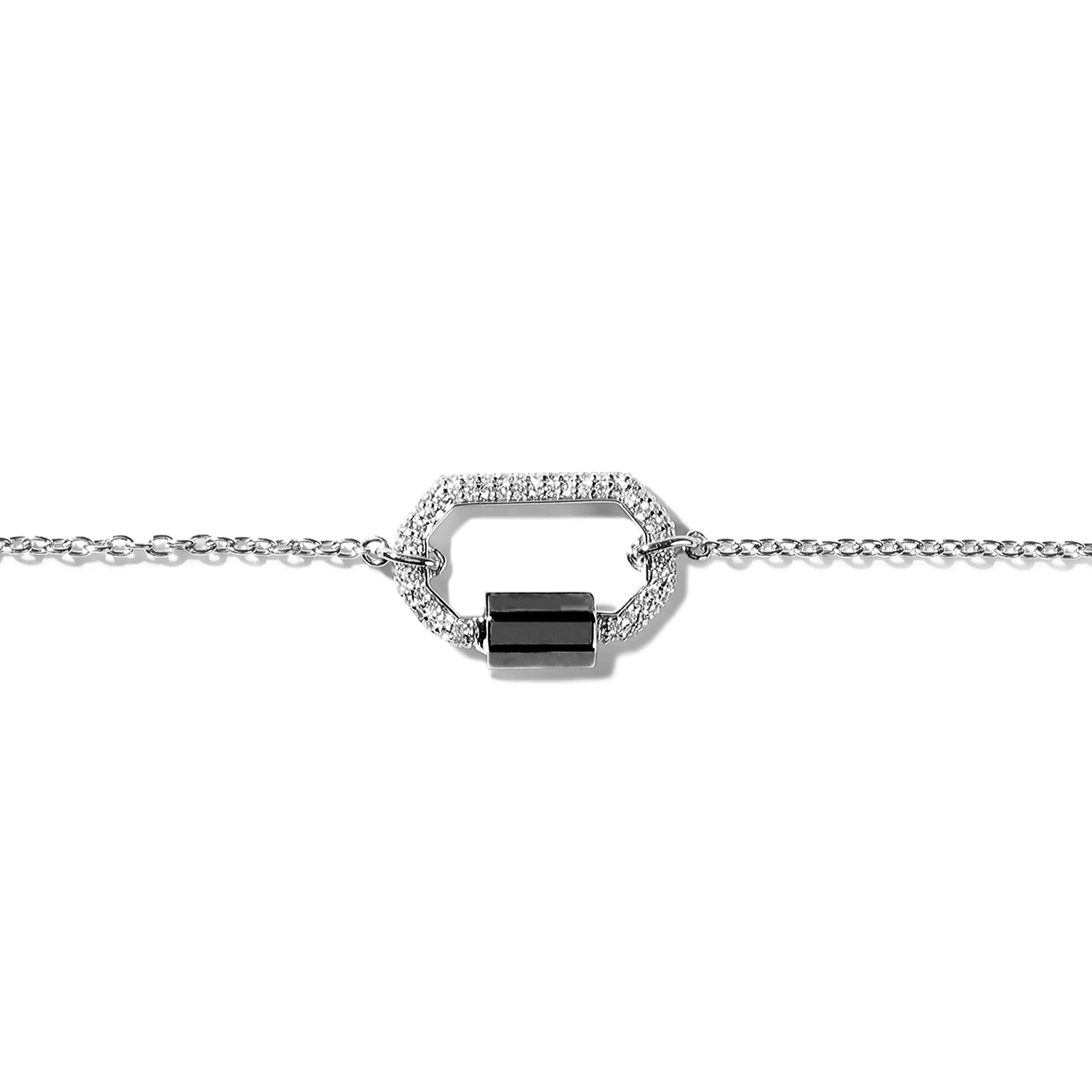 Pave Diamond Lock Bracelet
