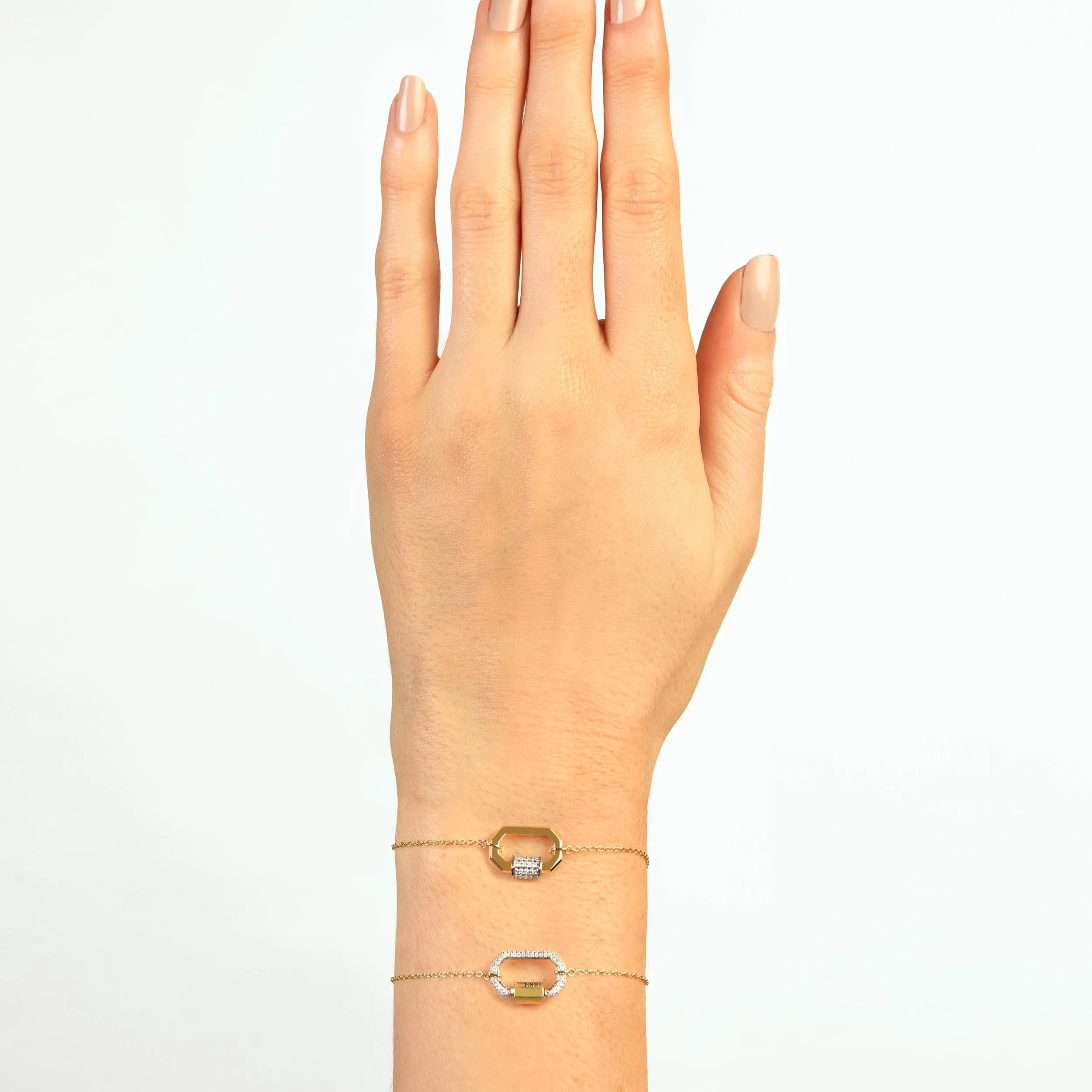 Pave Diamond Lock Bracelet