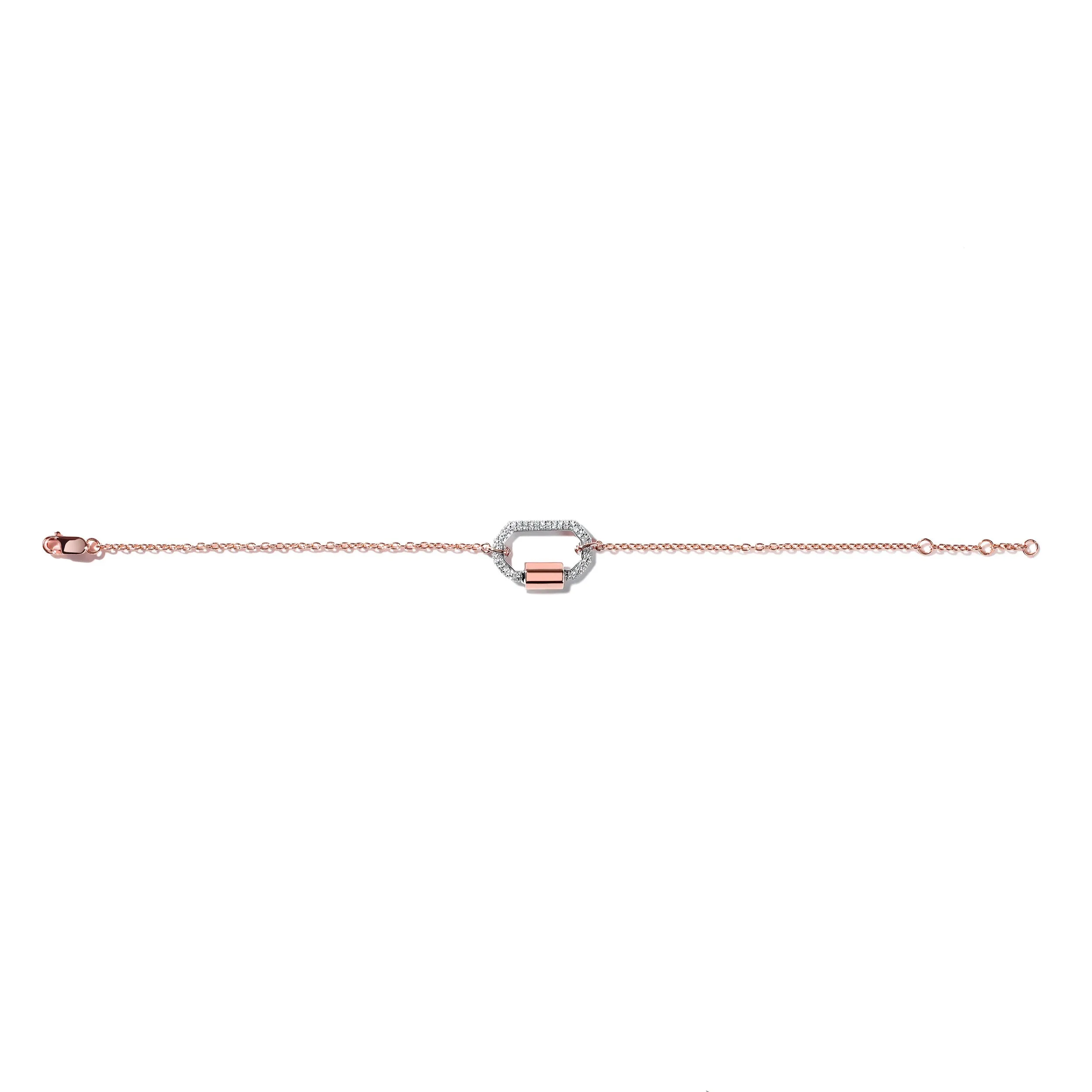 Pave Diamond Lock Bracelet