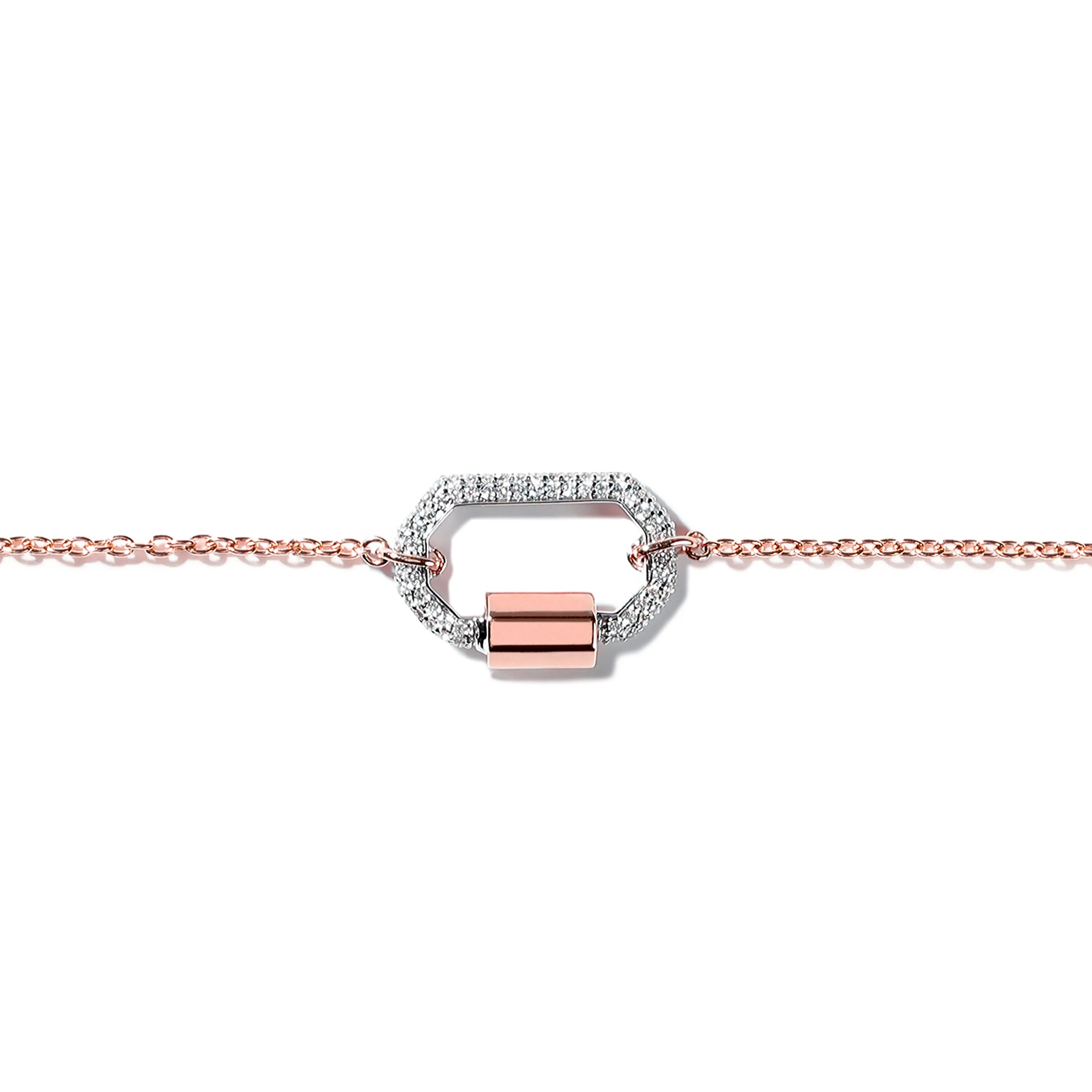 Pave Diamond Lock Bracelet