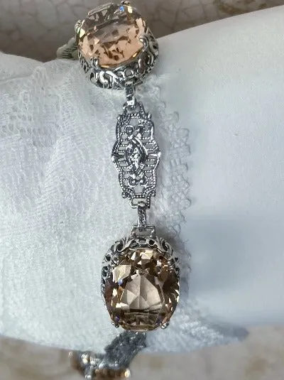 Peach Topaz Edwardian Bracelet #B70