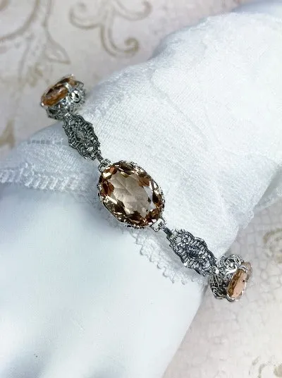 Peach Topaz Edwardian Bracelet #B70