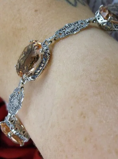Peach Topaz Edwardian Bracelet #B70