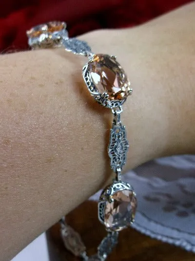 Peach Topaz Edwardian Bracelet #B70