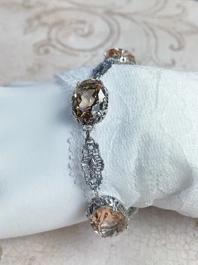 Peach Topaz Edwardian Bracelet #B70