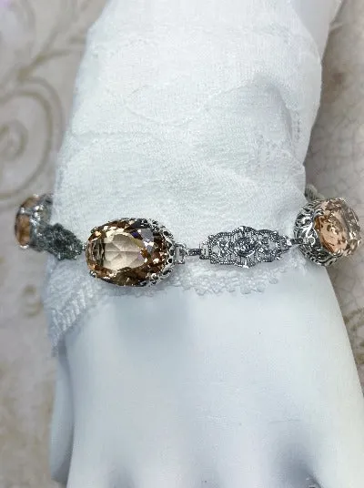 Peach Topaz Edwardian Bracelet #B70