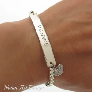 Personalized Heart Charm Bracelet from  Mom