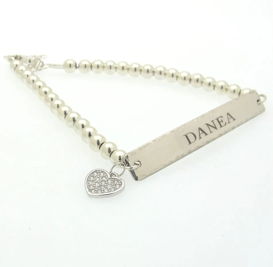 Personalized Heart Charm Bracelet from  Mom