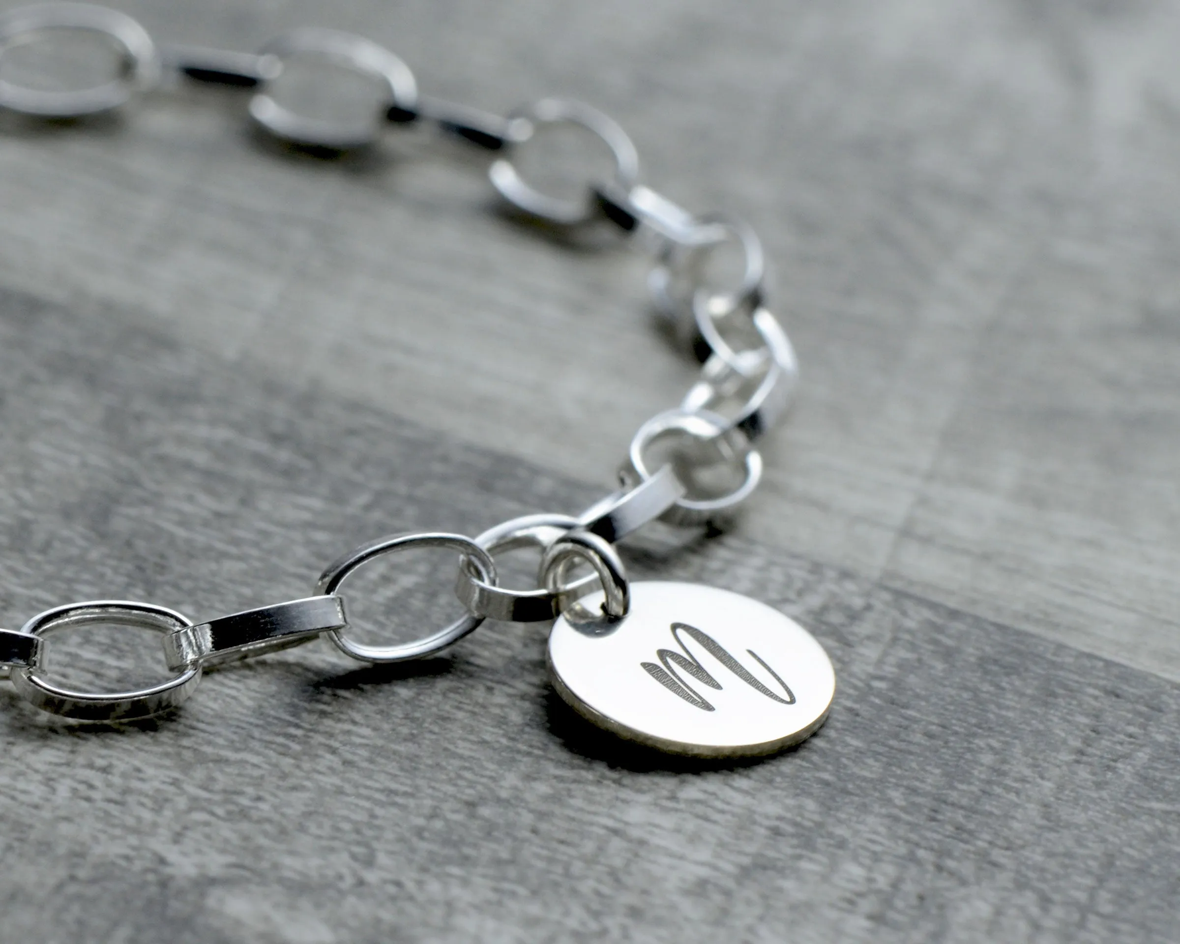 PERSONALIZED INITIAL ANKLE BRACELET