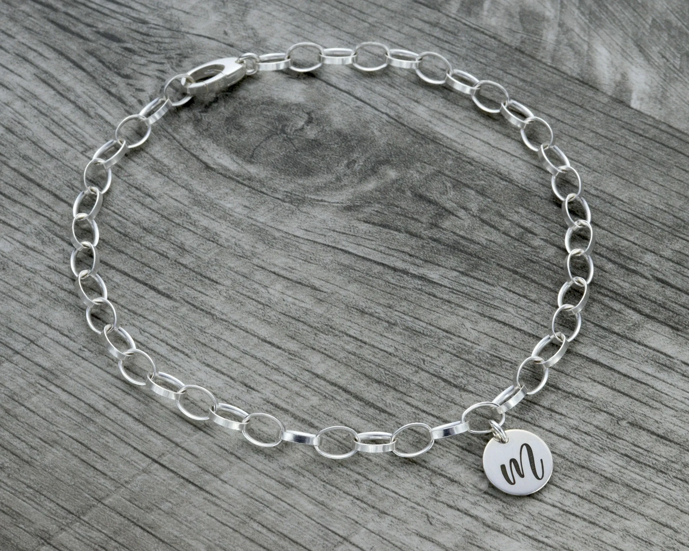 PERSONALIZED INITIAL ANKLE BRACELET
