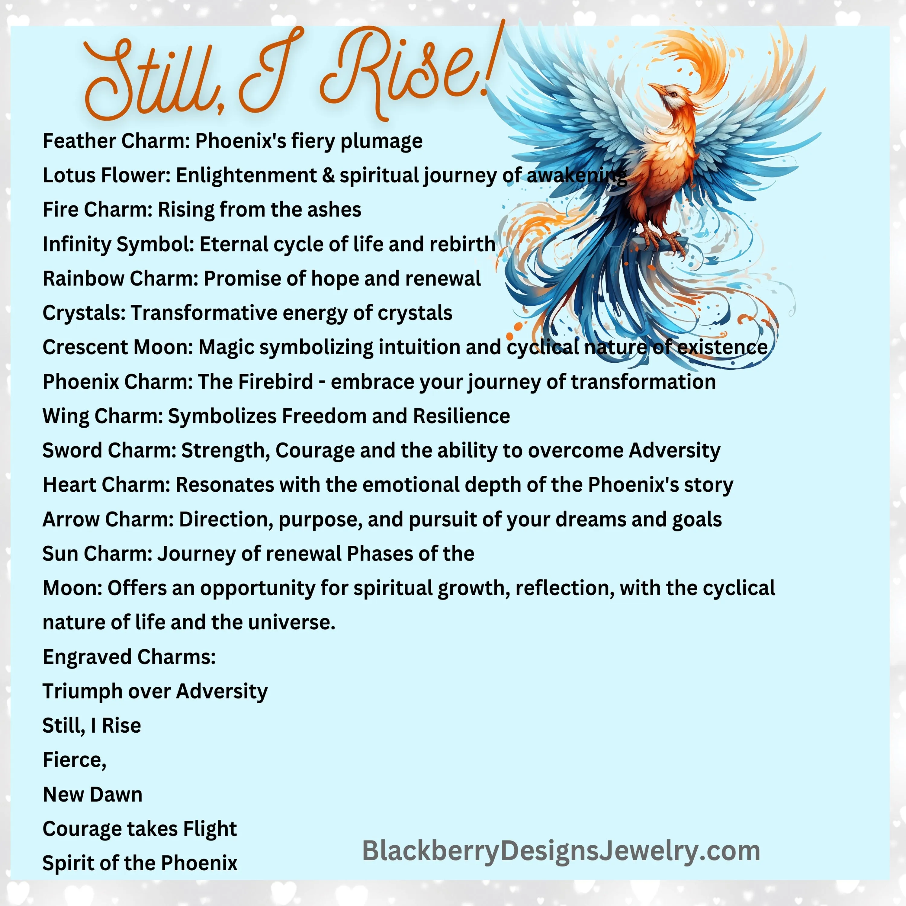 Phoenix Charm Bracelet, Rise From the Ashes