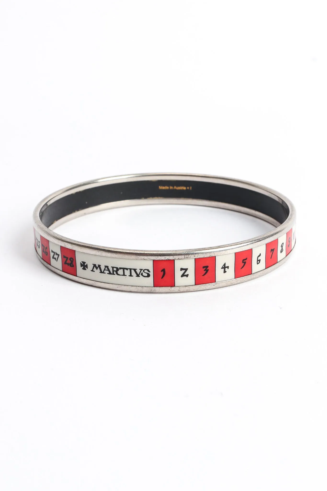 Pisces Sign Calender Narrow Enamel Bracelet