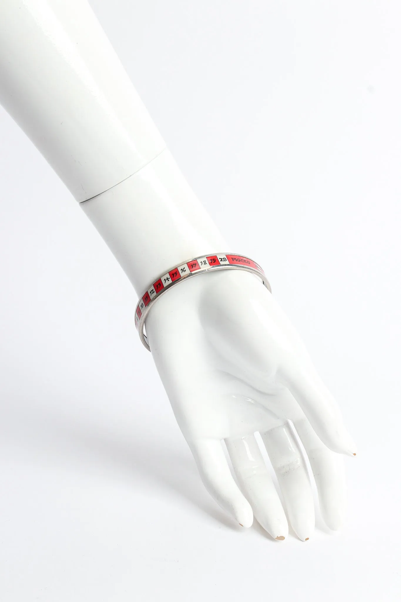 Pisces Sign Calender Narrow Enamel Bracelet