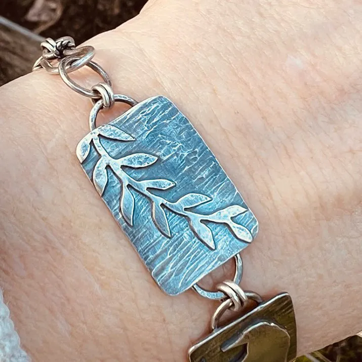 Raven Magic Sterling Silver & Sonoran Gold Turquoise Bracelet