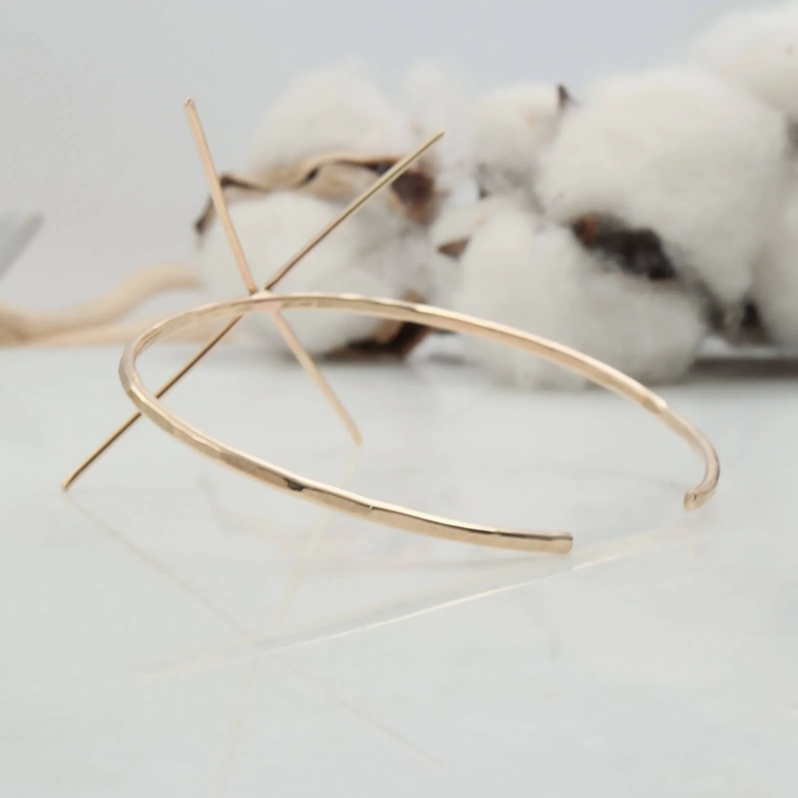 Raw Gemstone Bracelet Setting - Single Prong Your Choice Of Metals