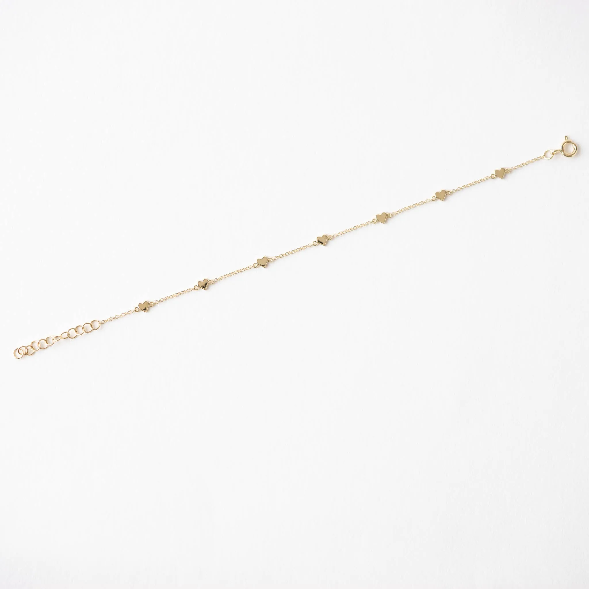 Reagan Gold Heart Bracelet
