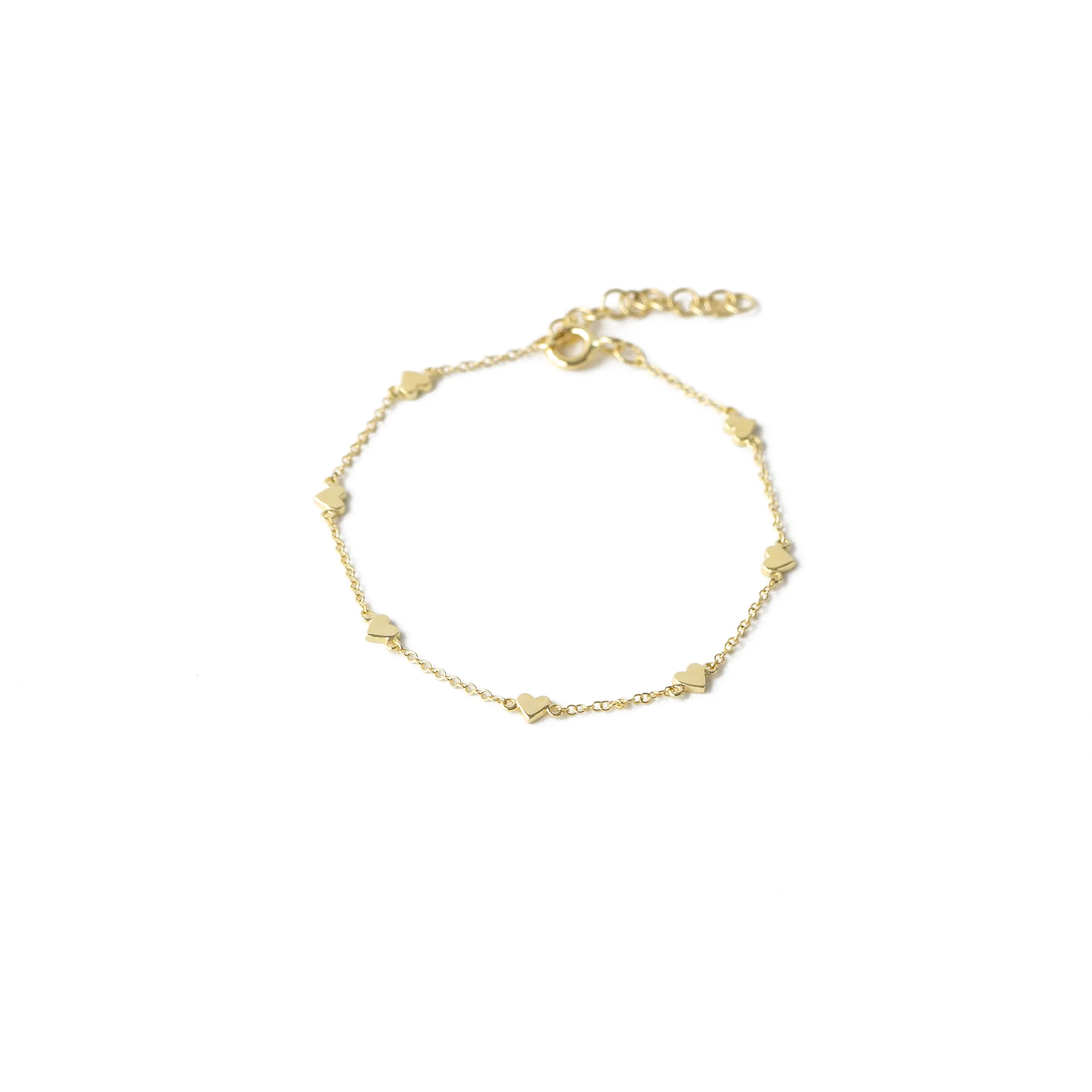 Reagan Gold Heart Bracelet