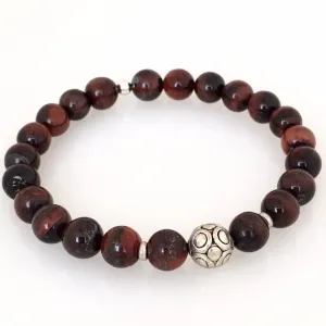 Red Tiger's Eye Men's Bracelet