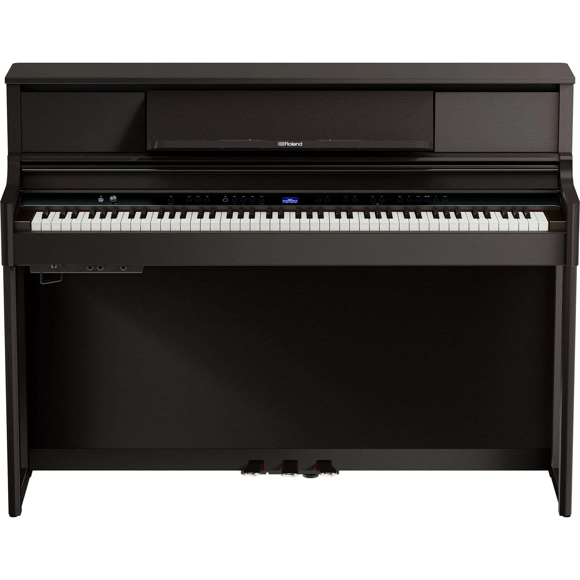 Roland LX-5-DR Digital Upright Piano Dark Rosewood Bundle