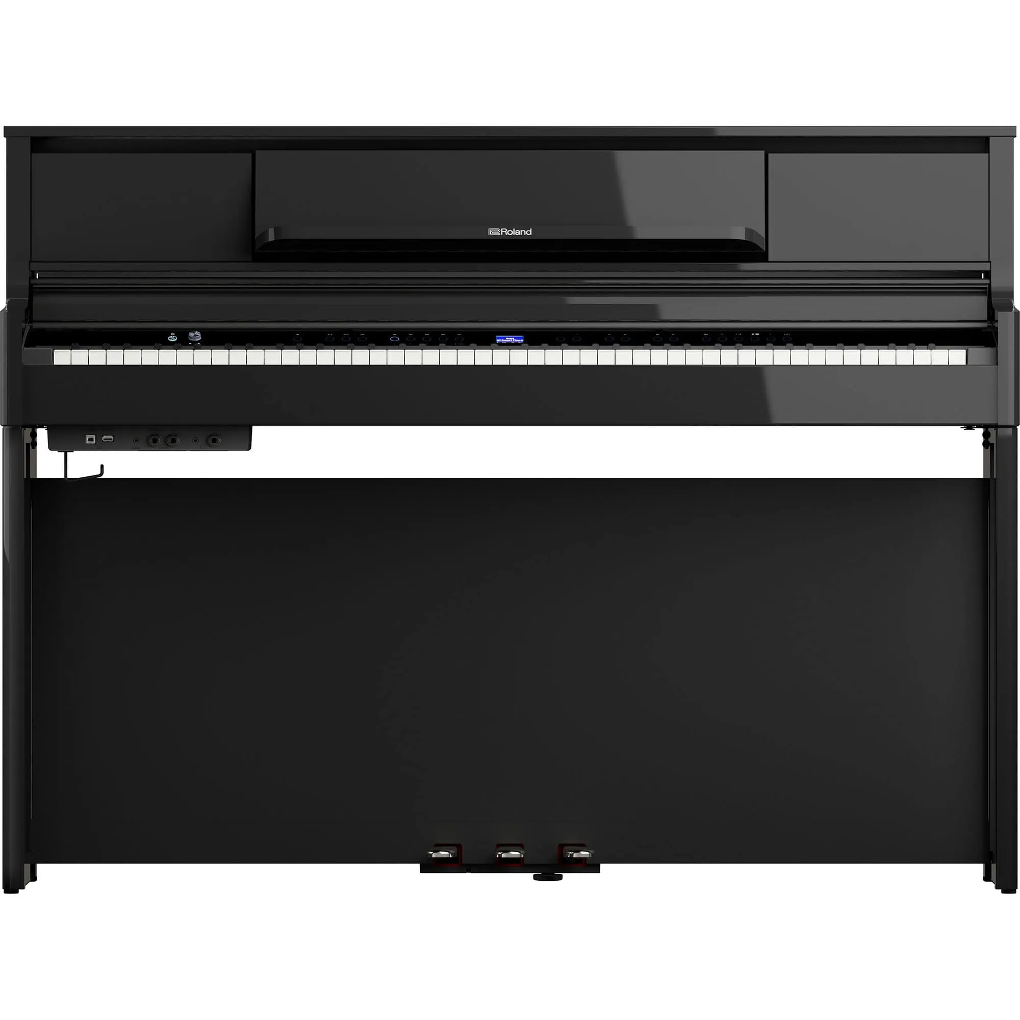 Roland LX-5-PE Digital Upright Piano Polished Ebony Bundle