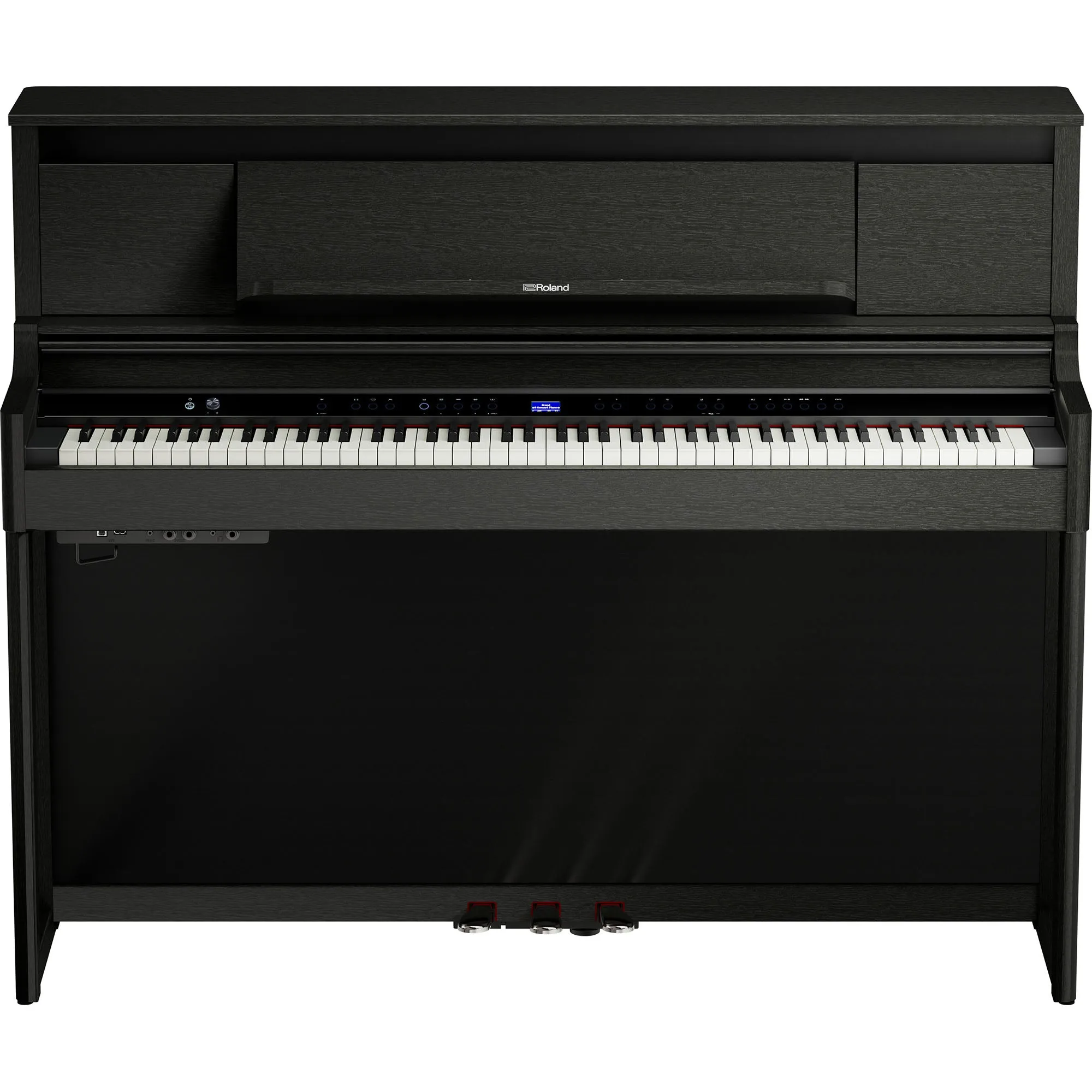 Roland LX-6-CH Digital Upright Piano Charcoal Black Bundle