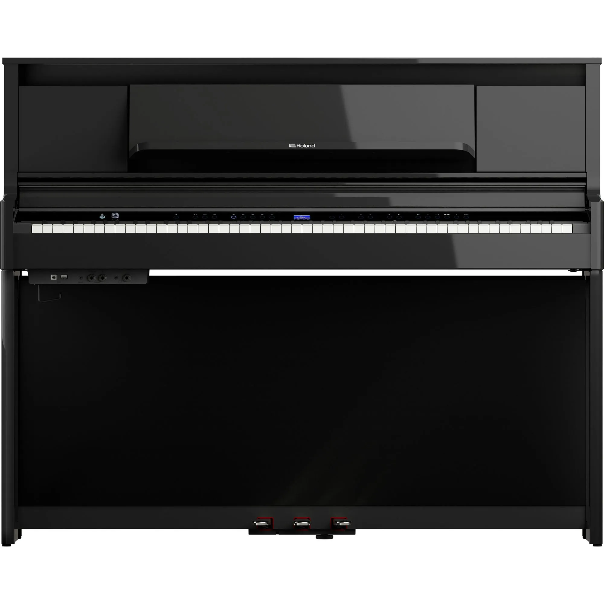 Roland LX-6-PE Digital Upright Piano Polished Ebony Bundle