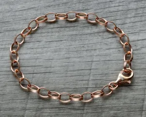 ROSE GOLD VERMEIL CHARM BRACELET - MINI w/ LOBSTER CLASP