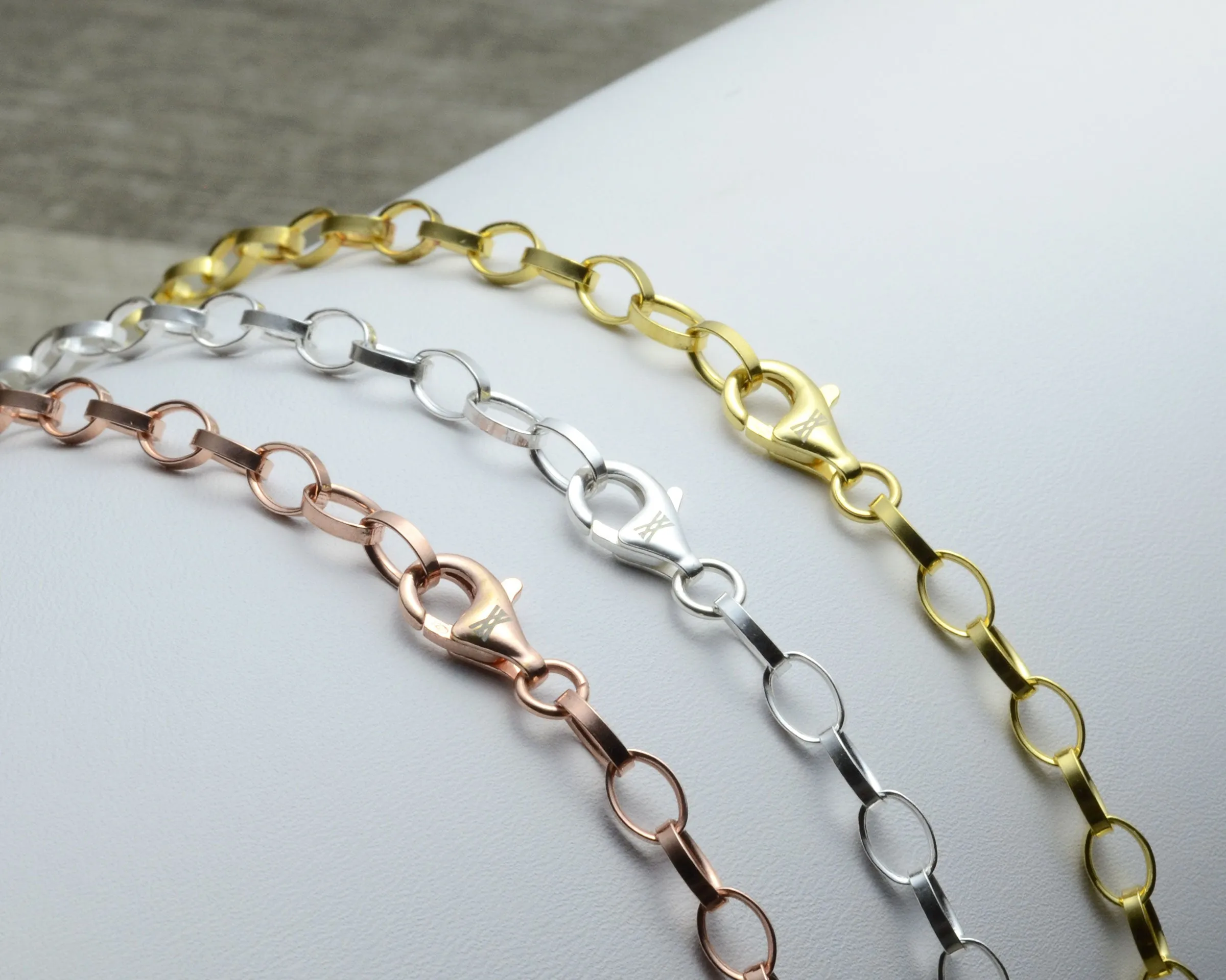 ROSE GOLD VERMEIL CHARM BRACELET - MINI w/ LOBSTER CLASP
