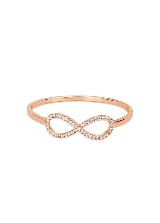 Rose Golden CZ Infinity Bracelet