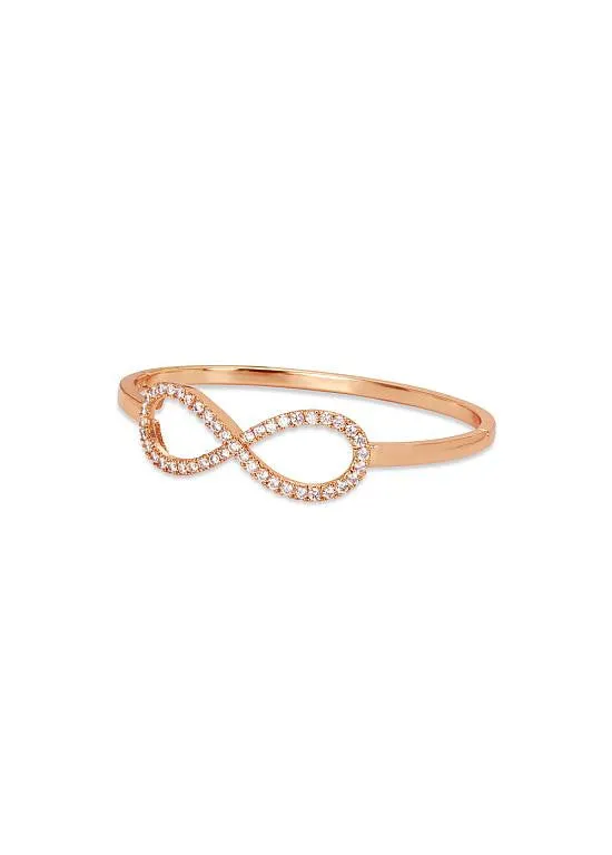 Rose Golden CZ Infinity Bracelet