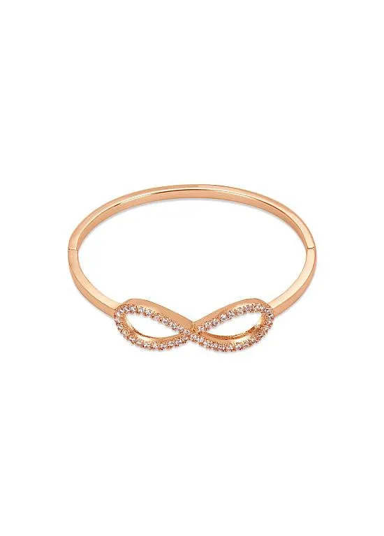 Rose Golden CZ Infinity Bracelet