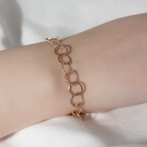 Round Chain Link Bracelet, Rose gold 14k, 18k
