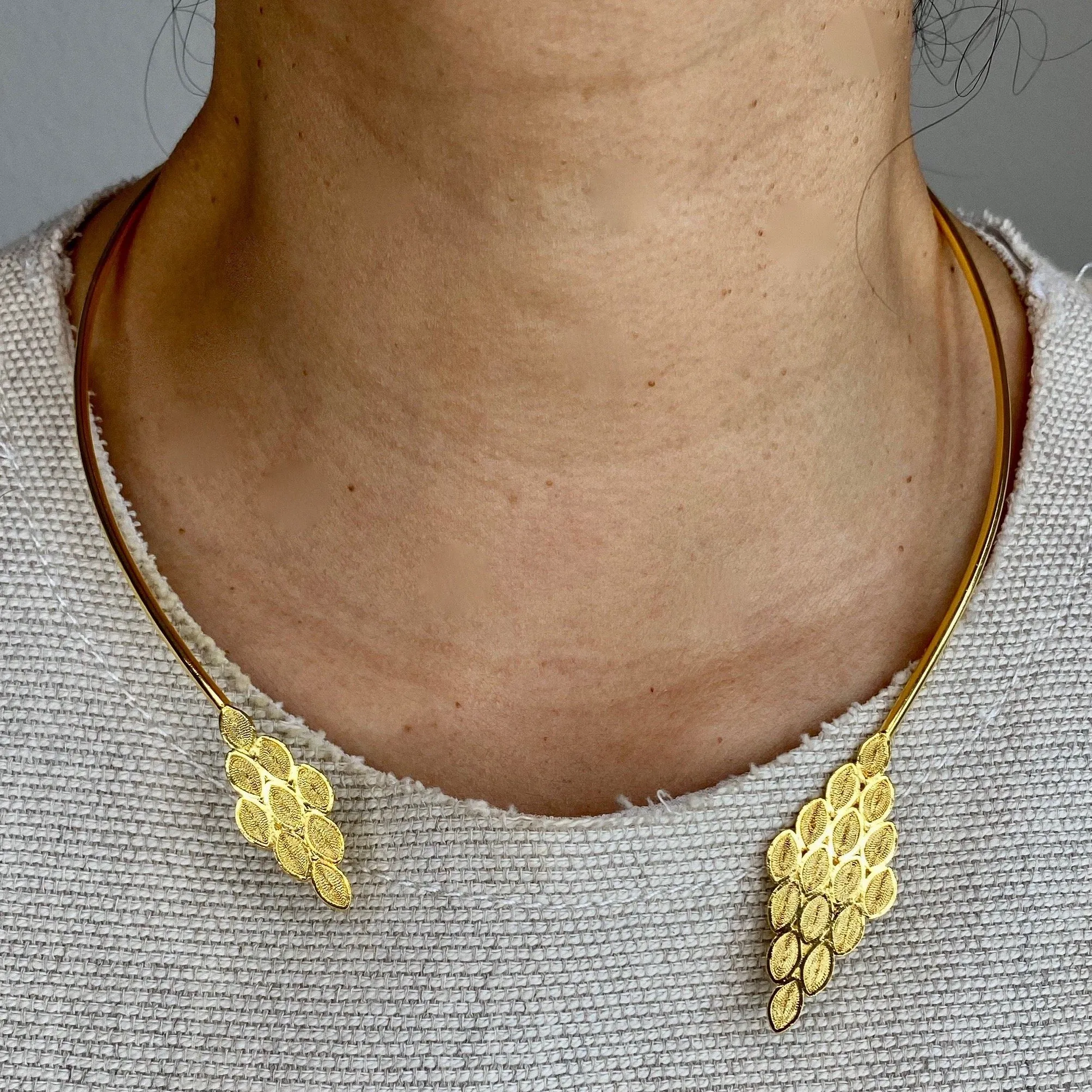 SALOMON SILVER CHOKER NECKLACE FILIGREE