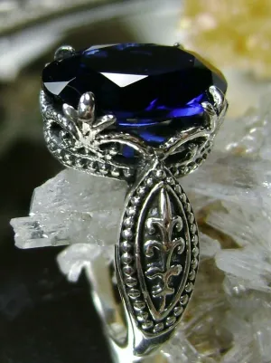 Sapphire Blue Gothic Ring #D133
