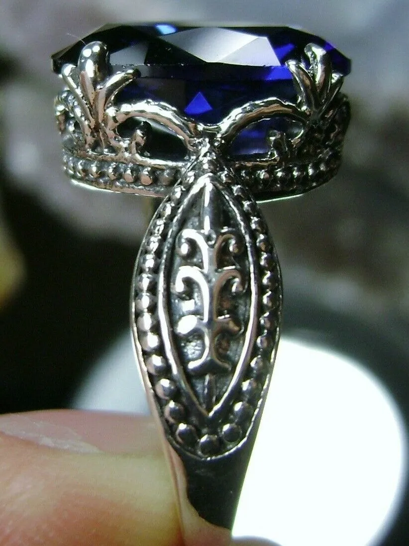 Sapphire Blue Gothic Ring #D133