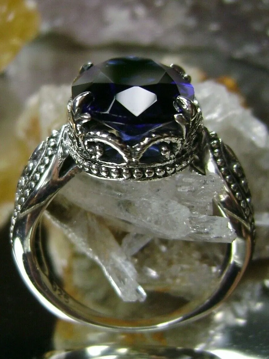 Sapphire Blue Gothic Ring #D133