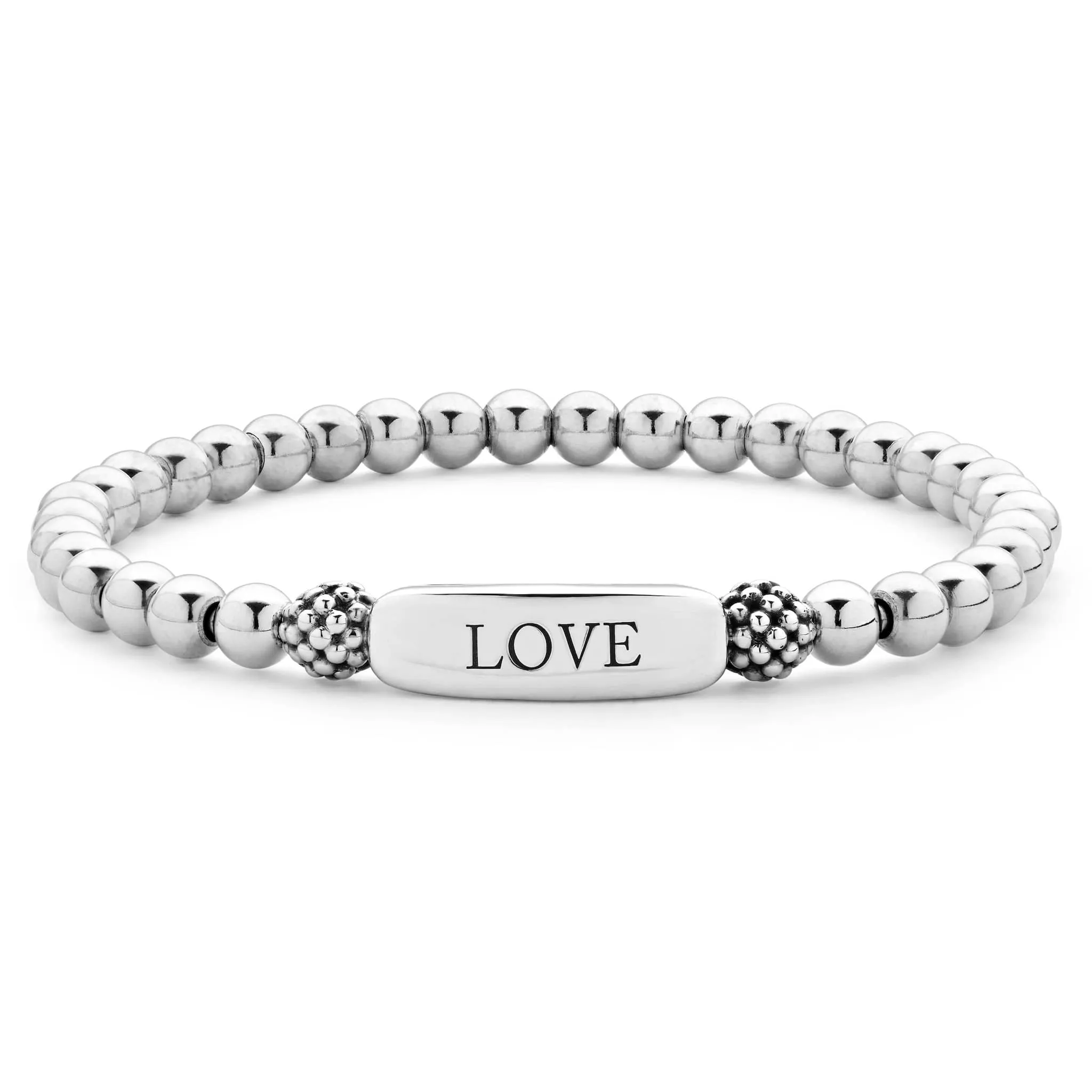 Signature Caviar Love Stretch Bead Bracelet
