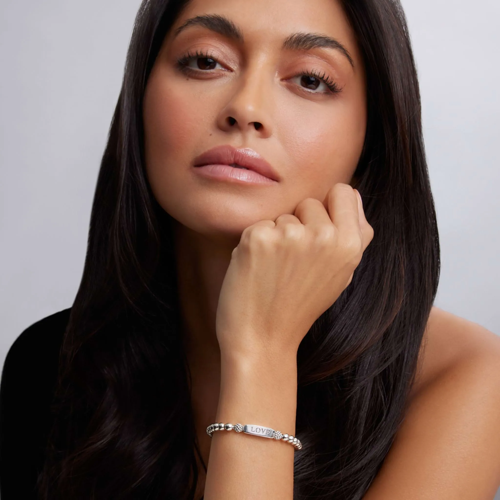 Signature Caviar Love Stretch Bead Bracelet