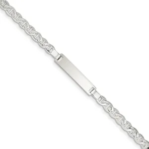 Silver Childrens ID Anchor Link Bracelet