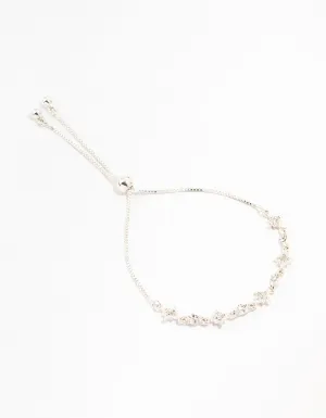 Silver Czech Bohemia Crystal Star Toggle Bracelet