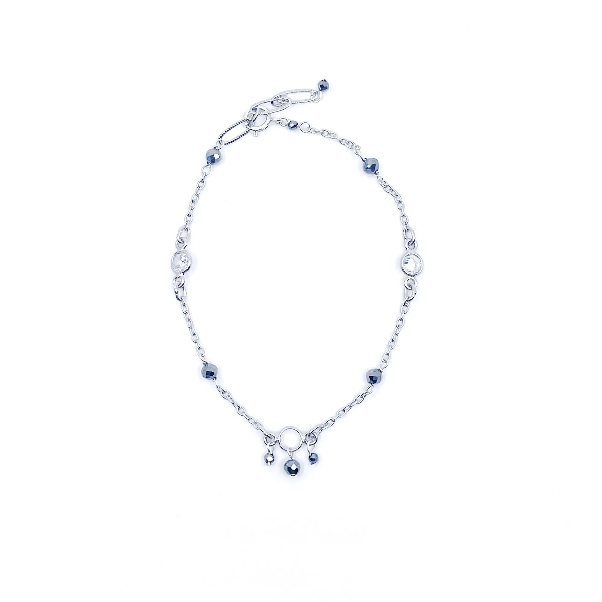 Silver Grey Terahertz Stone Bracelet