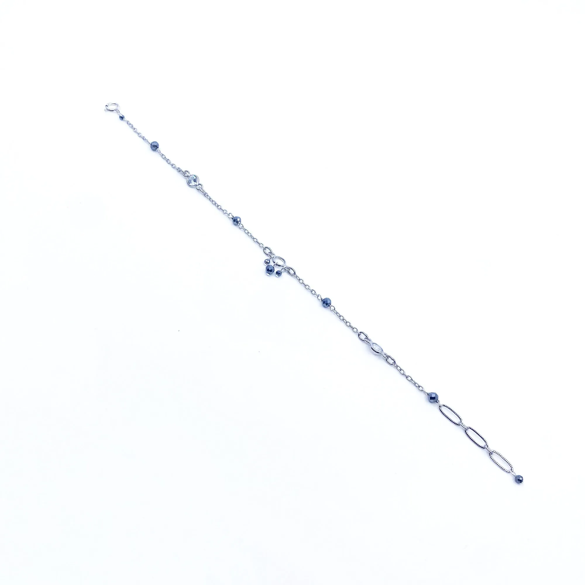 Silver Grey Terahertz Stone Bracelet