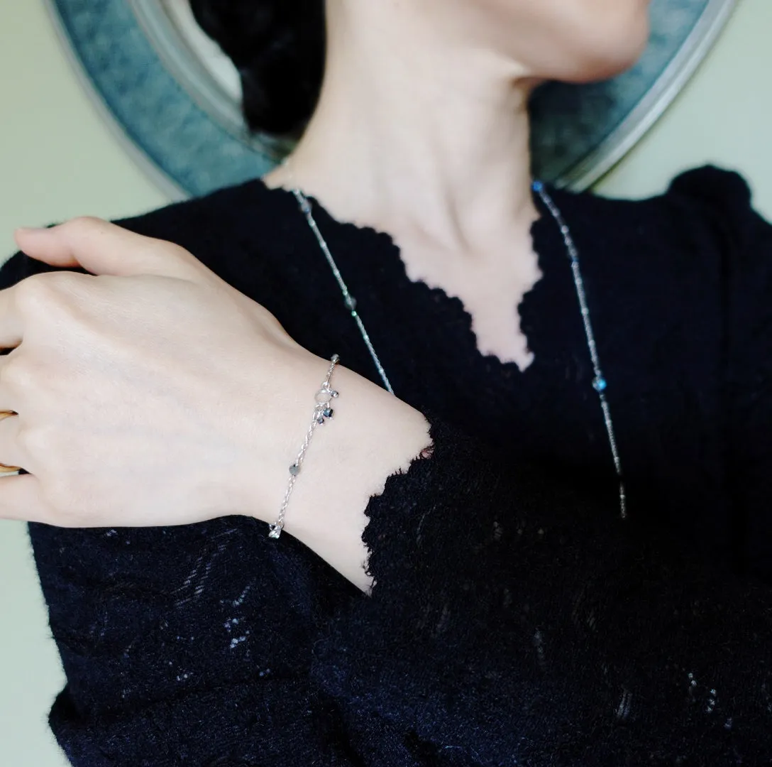 Silver Grey Terahertz Stone Bracelet
