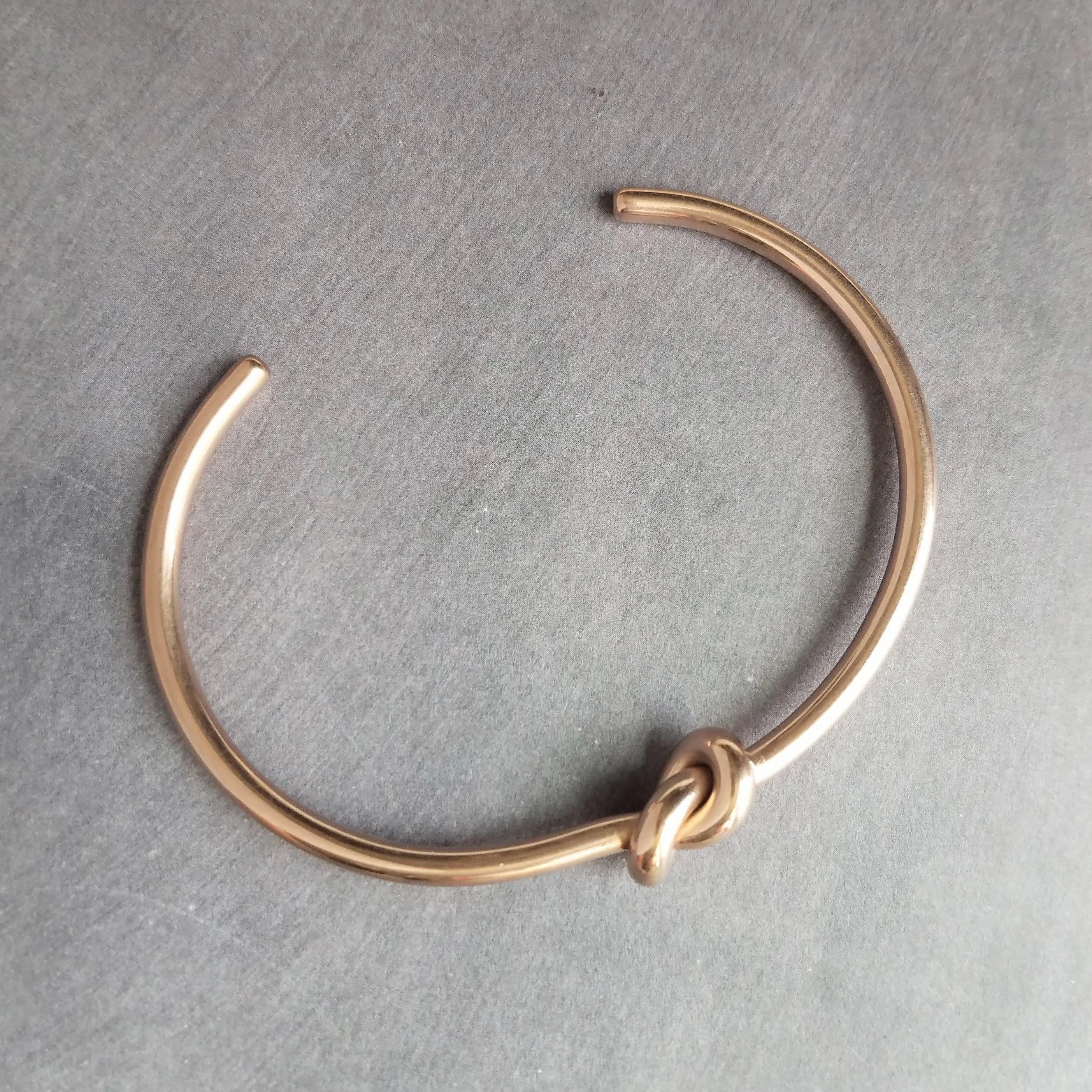 Silver Knot Bracelet - tie the knot bracelet, bridesmaid bracelet, pretzel knot, knot cuff, silver cuff bracelet, thin cuff, oval bangle