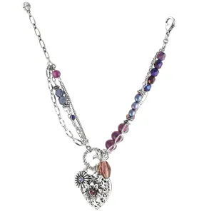 SILVER MIX CHARM  BRACELETS #215PP2201 (1A8)
