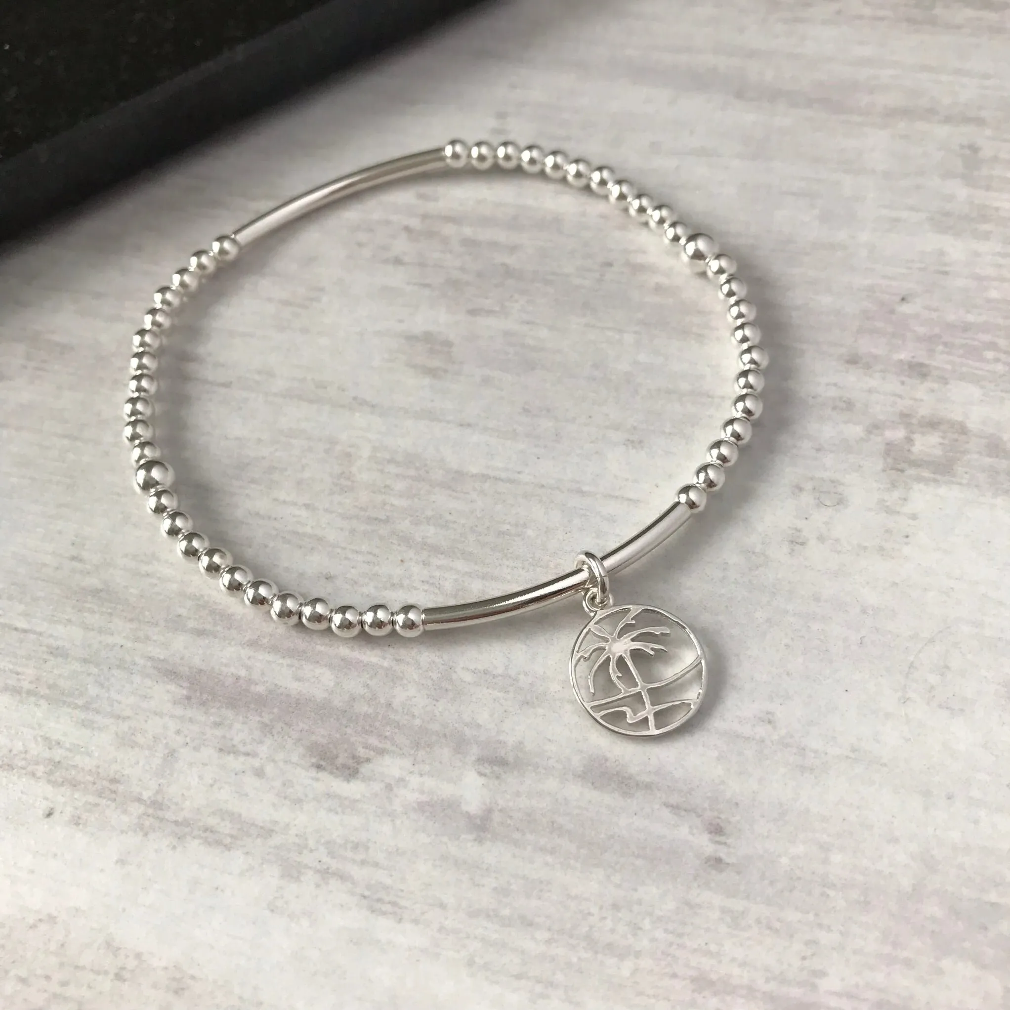 Silver Palm Tree Bracelet
