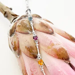Silver Rainbow Bar Bracelet