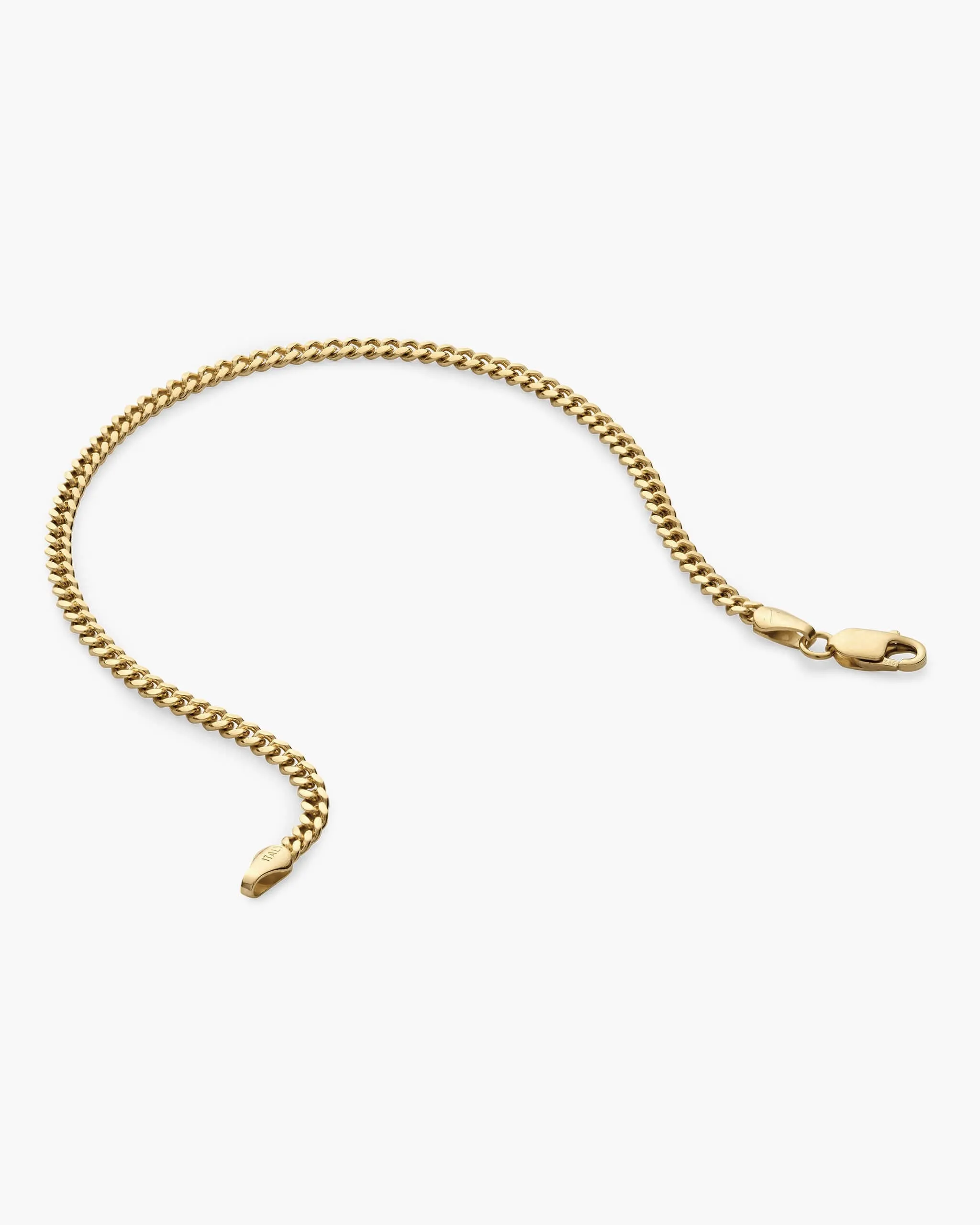 Solid Gold Cuban Link Bracelet - 2.5mm